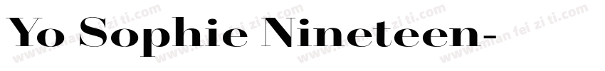 Yo Sophie Nineteen字体转换